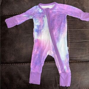 Little Sleepies Purple Watercolor Zippy - Preemie